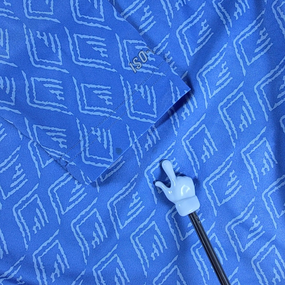 Under Armour Quarter Zip Pullover Mens Large Blue Geometric Iso-Chill 1253195 - Picture 7 of 12